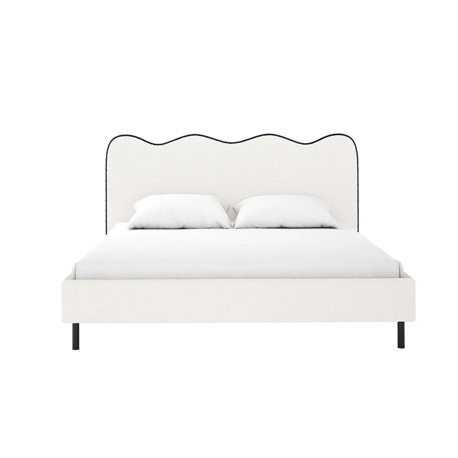 Kaylie Double Boucle Fabric Bed Frame Australia Beyond Living