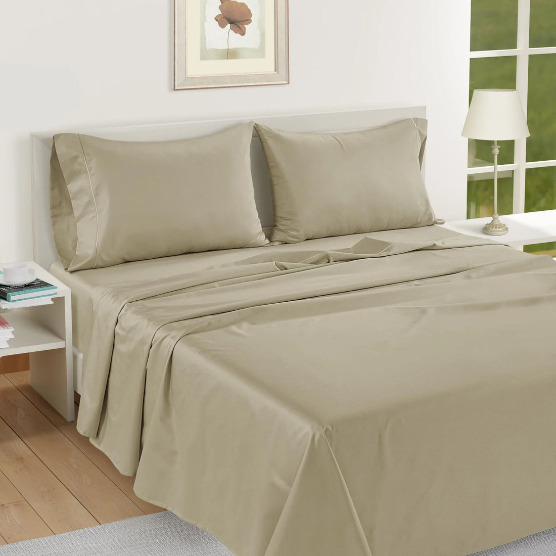 1000TC Pure Egyptian Cotton Sheet Set - Linen