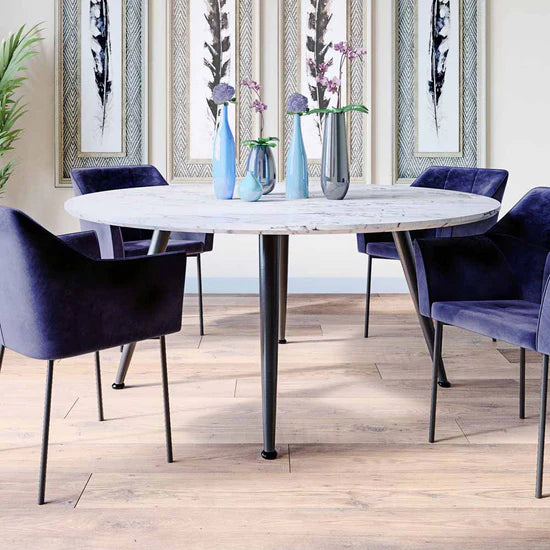 120cm round marble dining table Australia