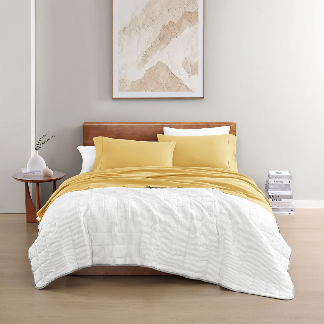 100% Organic Washed Cotton Sheet Set - Cocoon