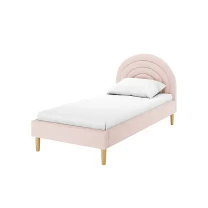 Estilla Kids Velvet Rainbow Single Bed Beige Australia Beyond Living