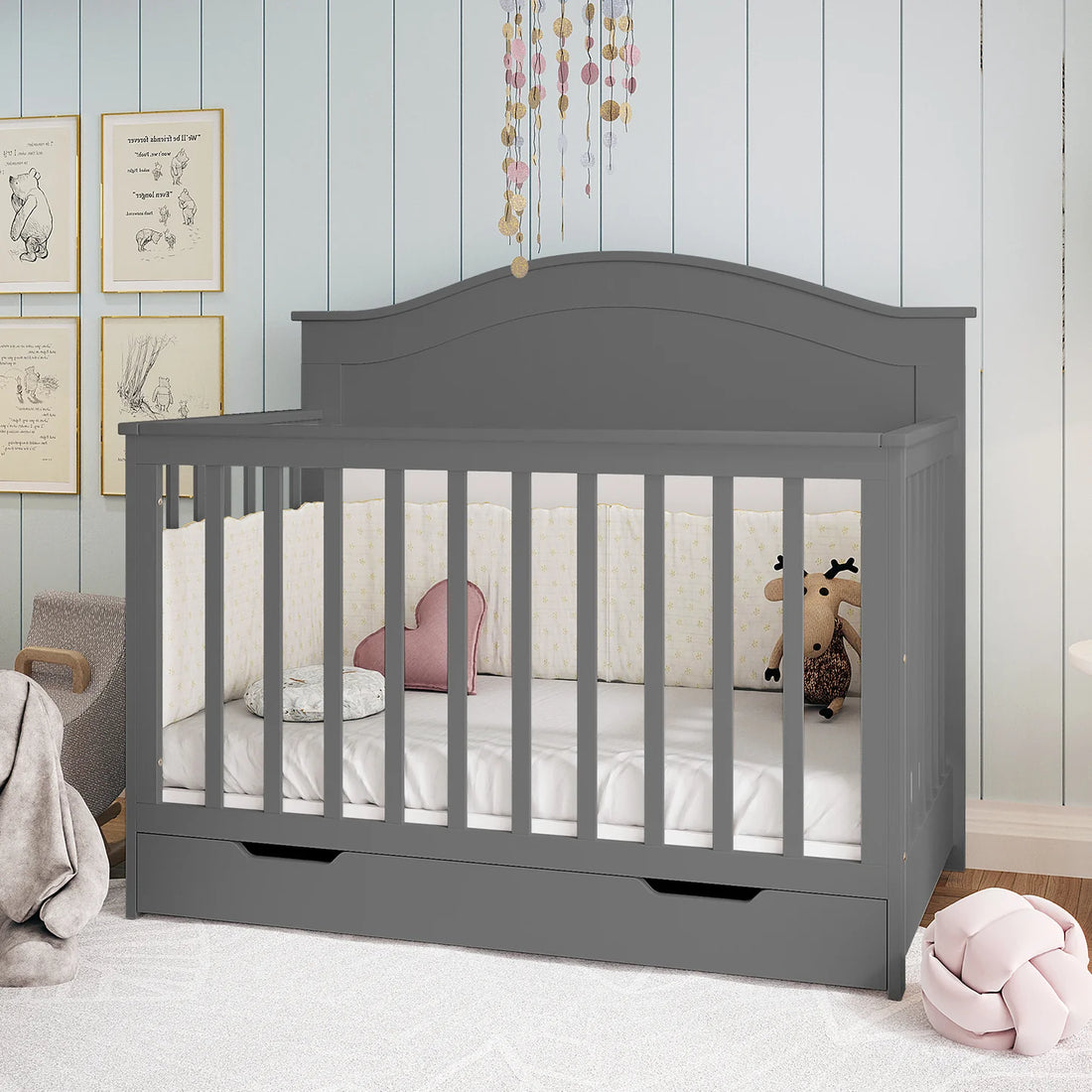 3-in-1 solid pine baby cot Australia