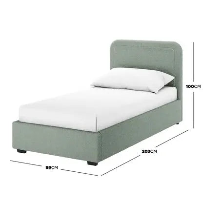 Carya Kids Single Fabric Boucle Bed Frame Australia Beyond Living