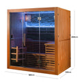 3 person Finnish sauna interior timber benches Australia