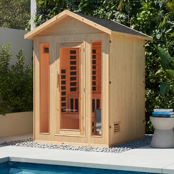 3 person hybrid infrared outdoor sauna Australia