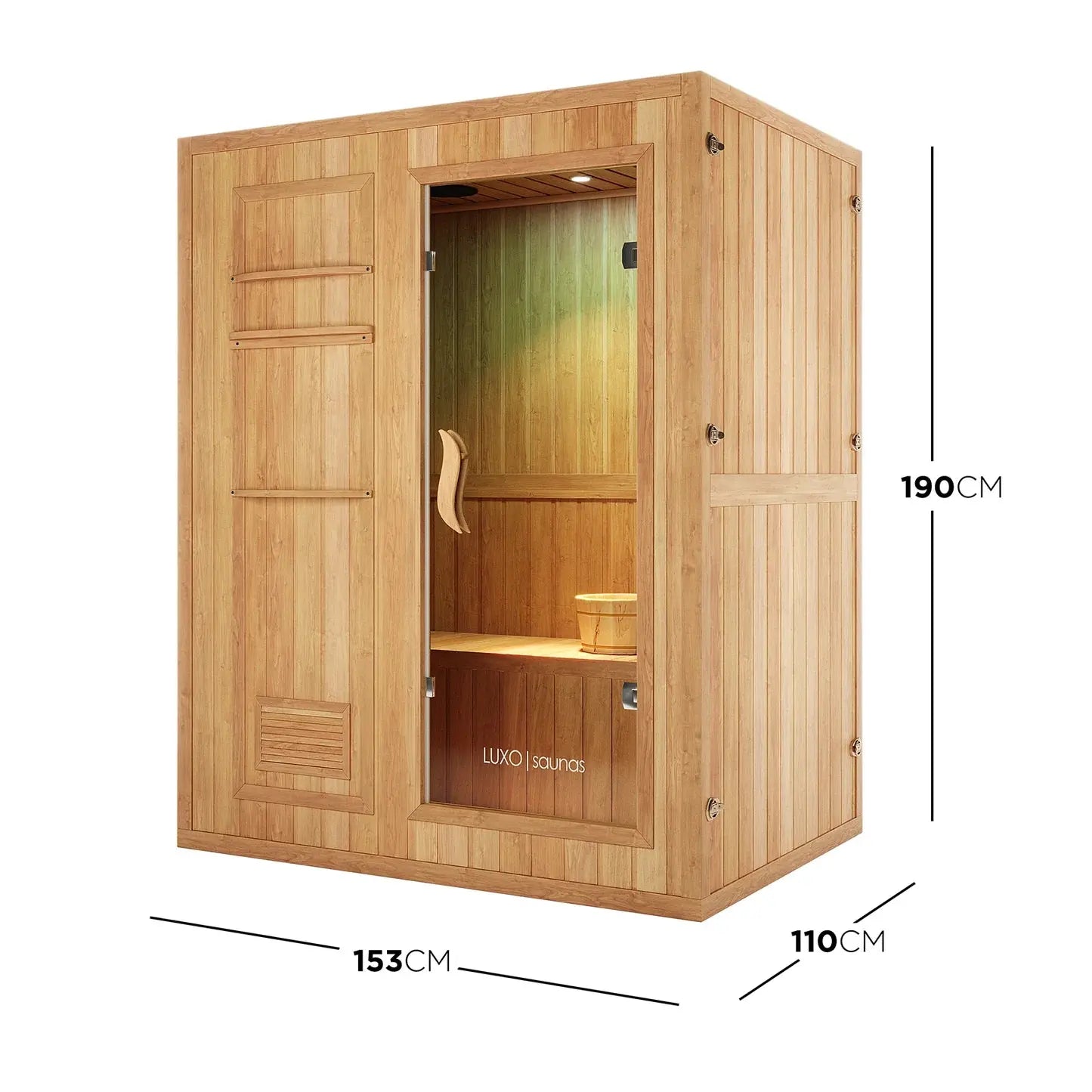 3 person stove heated sauna Australia home