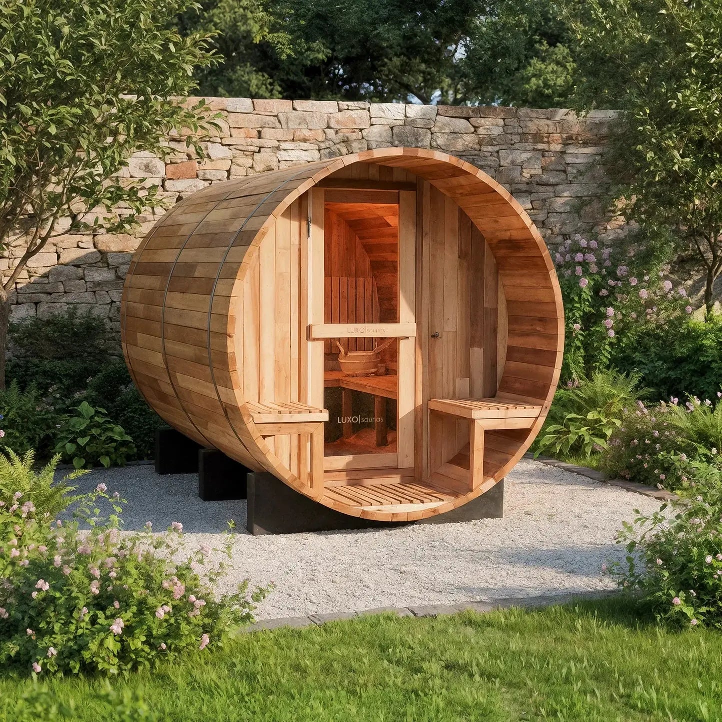 4 person red cedar outdoor barrel sauna Australia