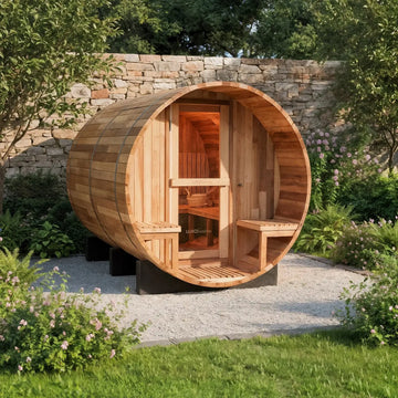 4 person red cedar outdoor barrel sauna Australia