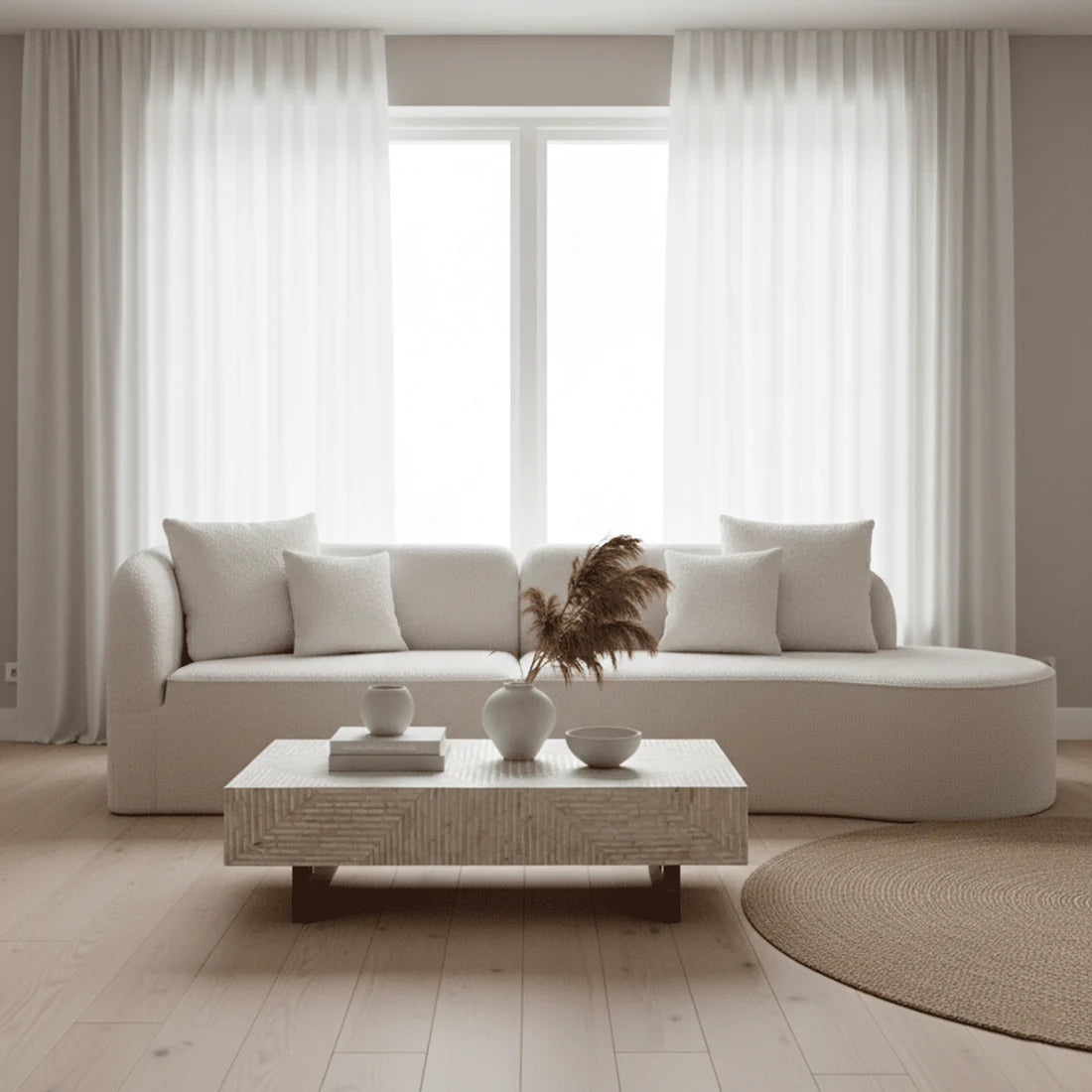 4 seater boucle sofa Australia