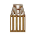 6 seater acacia outdoor dining bench set natural patio table