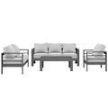 6 seater outdoor dining furniture aluminium design
