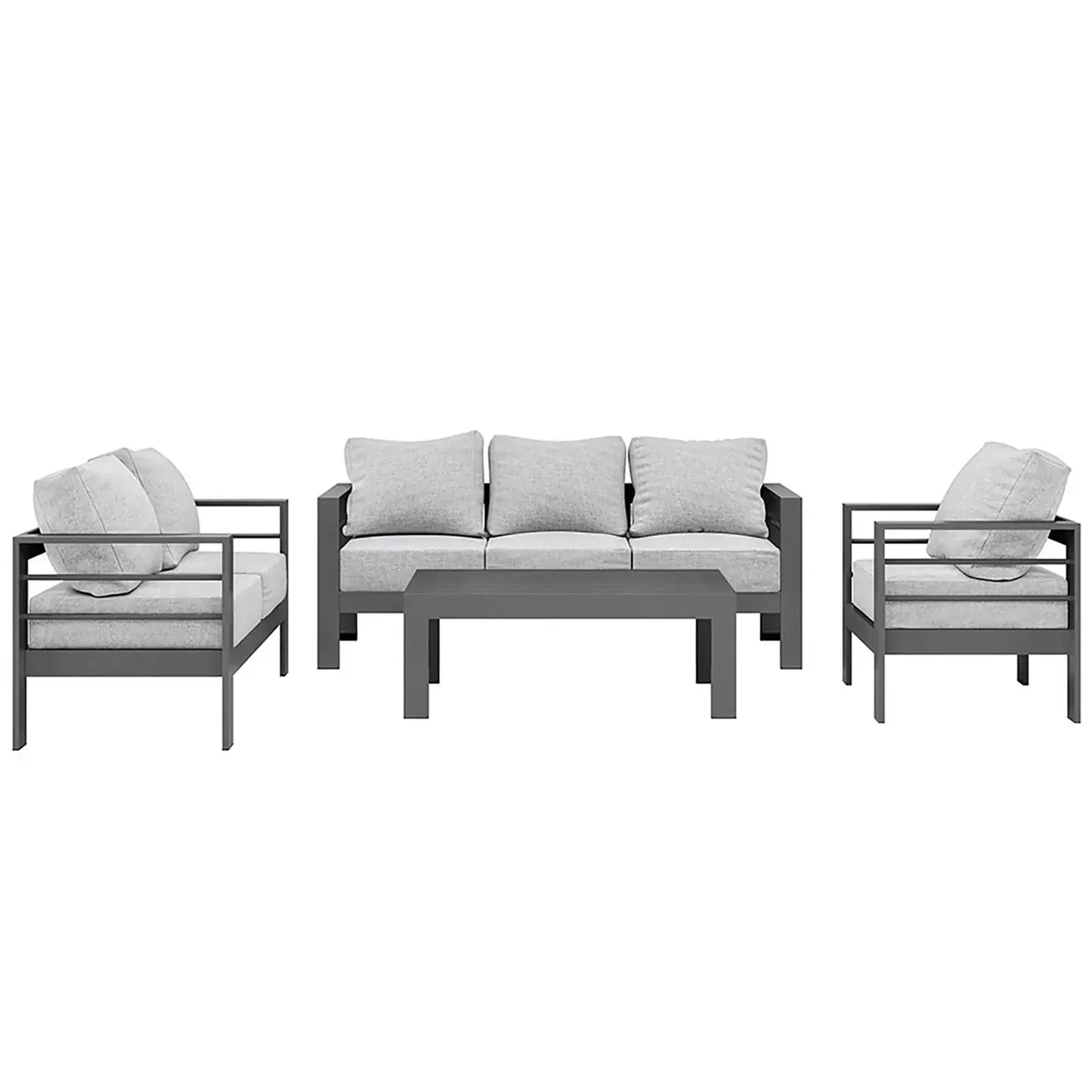 6 seater outdoor dining furniture aluminium design