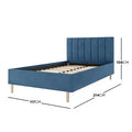 Kelly King Single Velvet Fabric Bed Frame Beyond Living