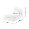 Thales Curved Boucle Fabric Bed Frame Beyond Living