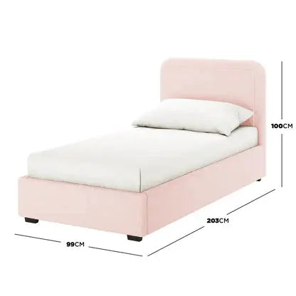Carya Kids Single Fabric Boucle Bed Frame Australia Beyond Living
