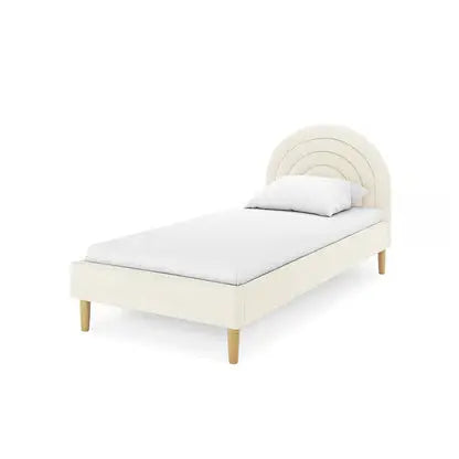 Estilla Kids Velvet Rainbow Single Bed Beige Australia Beyond Living