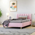 Kelly King Single Velvet Fabric Bed Frame Beyond Living