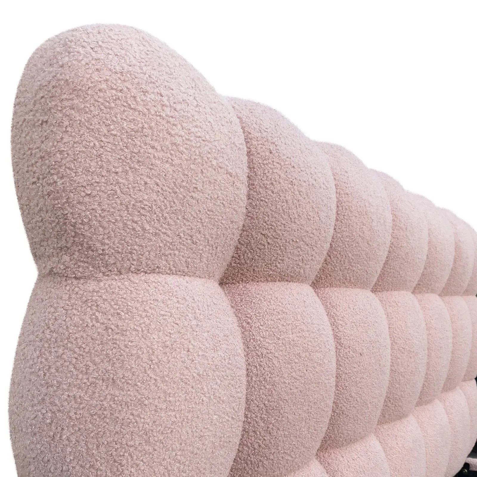 Aina Double Boucle Upholstered Bed Frame Australia Beyond Living