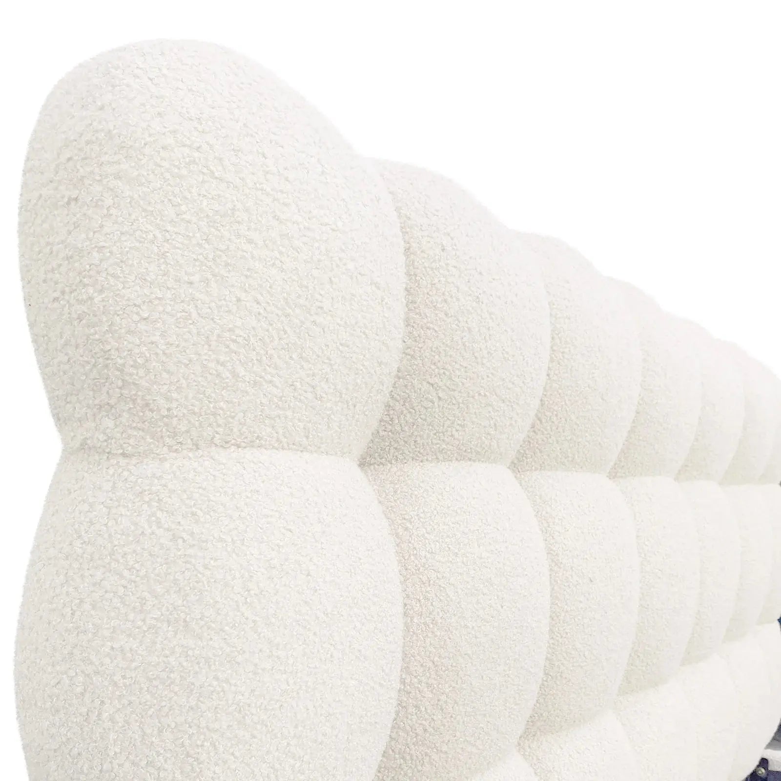 Aina Double Boucle Upholstered Bed Frame Australia Beyond Living