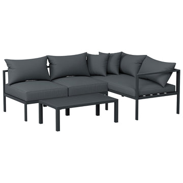 Gardeon 4-Seater Outdoor Sofa Set with Cushions & Table