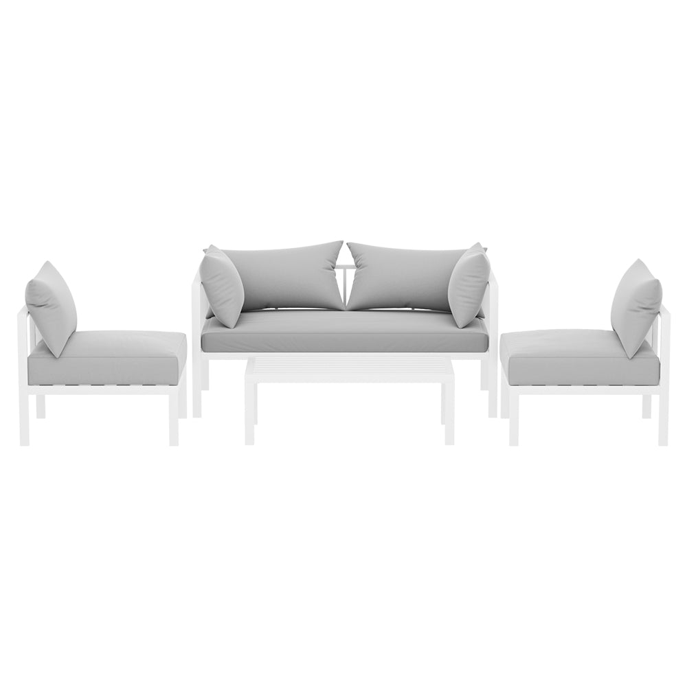 Gardeon 4-Seater Outdoor Sofa Set – Aluminium Lounge Setting