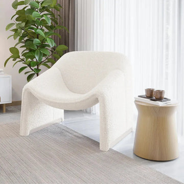 Aaralyn boucle accent chair Australia cream white