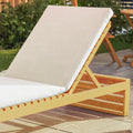 Adjustable hardwood outdoor sun loungers for patio and poolside
