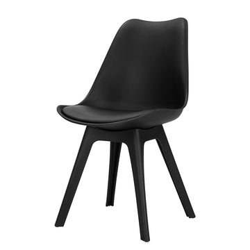 Artiss 4x Black PU DSW Replica Dining Chairs