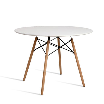 Artiss Round White Dining Table 100CM