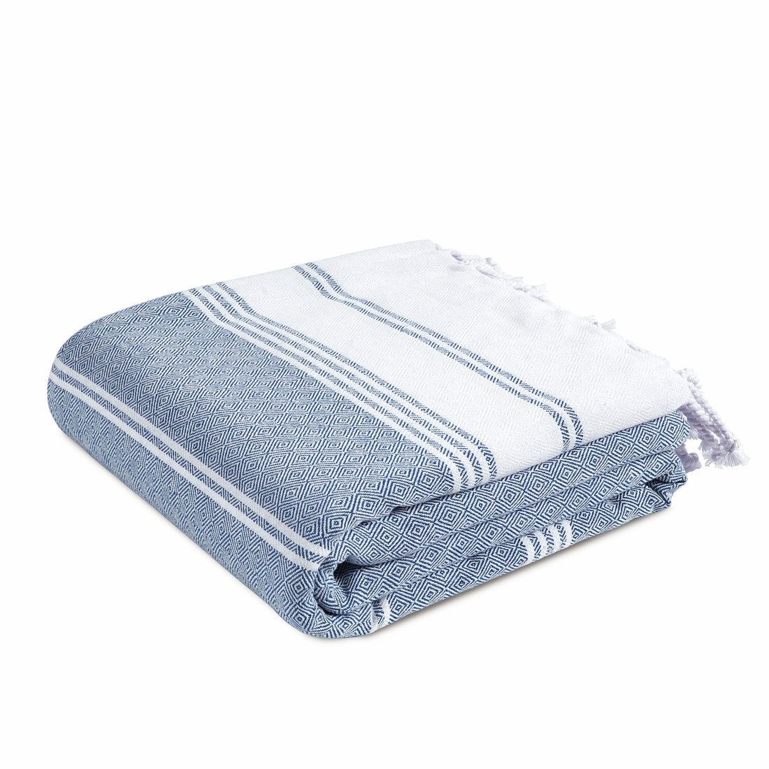 Turkish Towel Beach Blanket - Navy Blazer