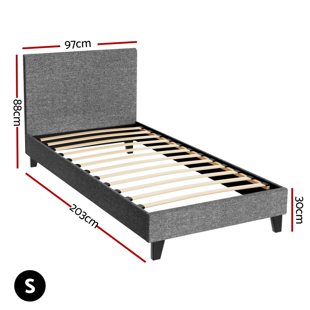 Artiss Neo Single Bed Frame Grey