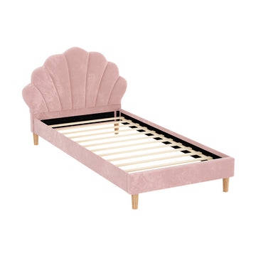 Artiss ROSY King Single Pink Velvet Bed Frame