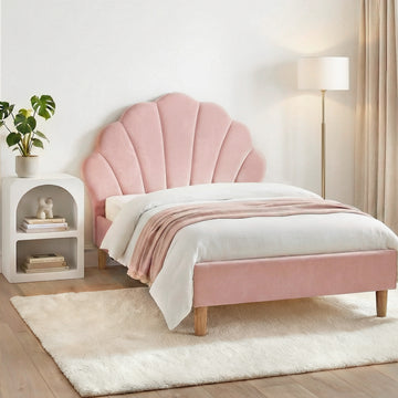 Artiss ROSY King Single Bed & Bedside Table Set