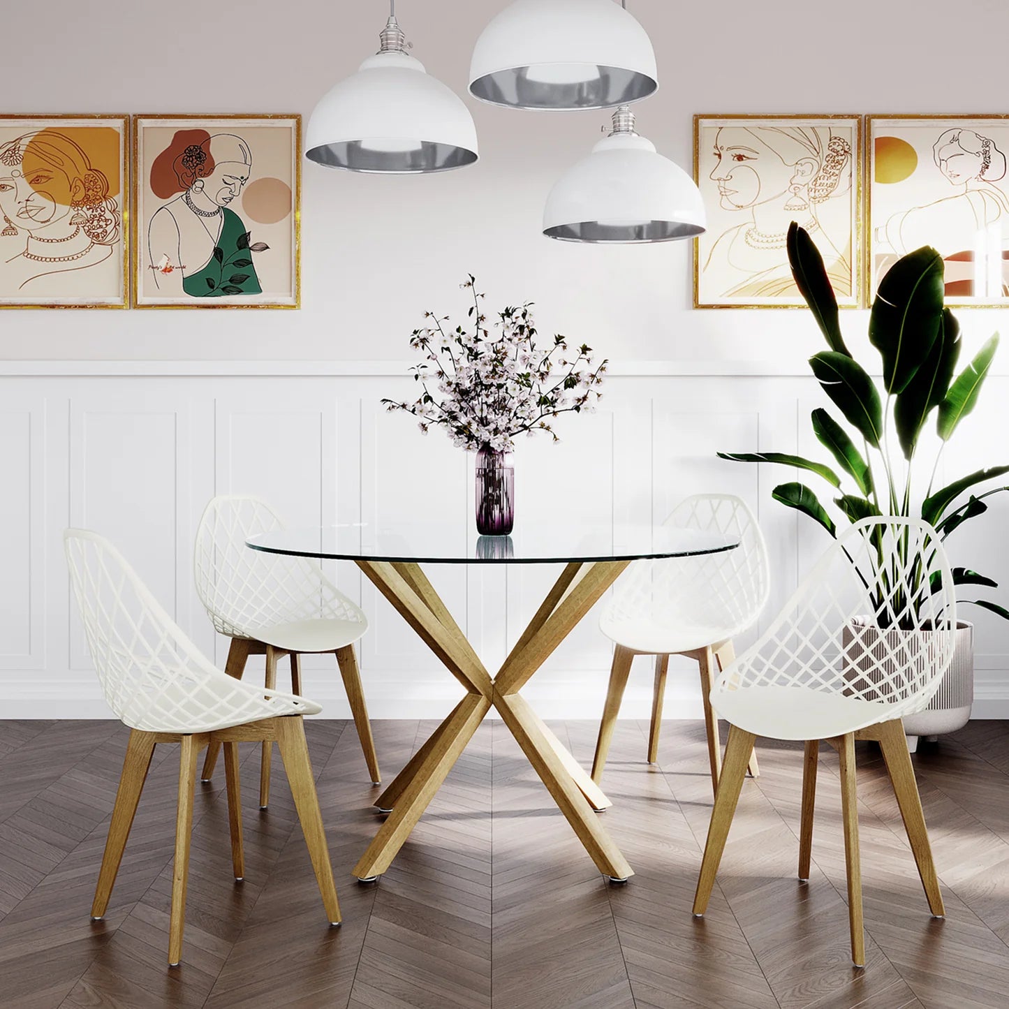 Beech wood dining chair set Australia