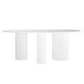 Belmar curved white outdoor dining table Beyond Living