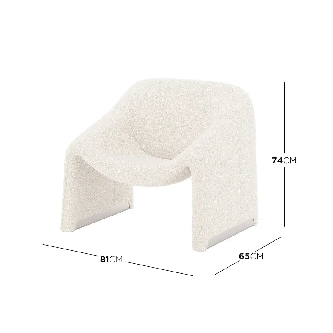 Beyond Living Aaralyn boucle designer chair