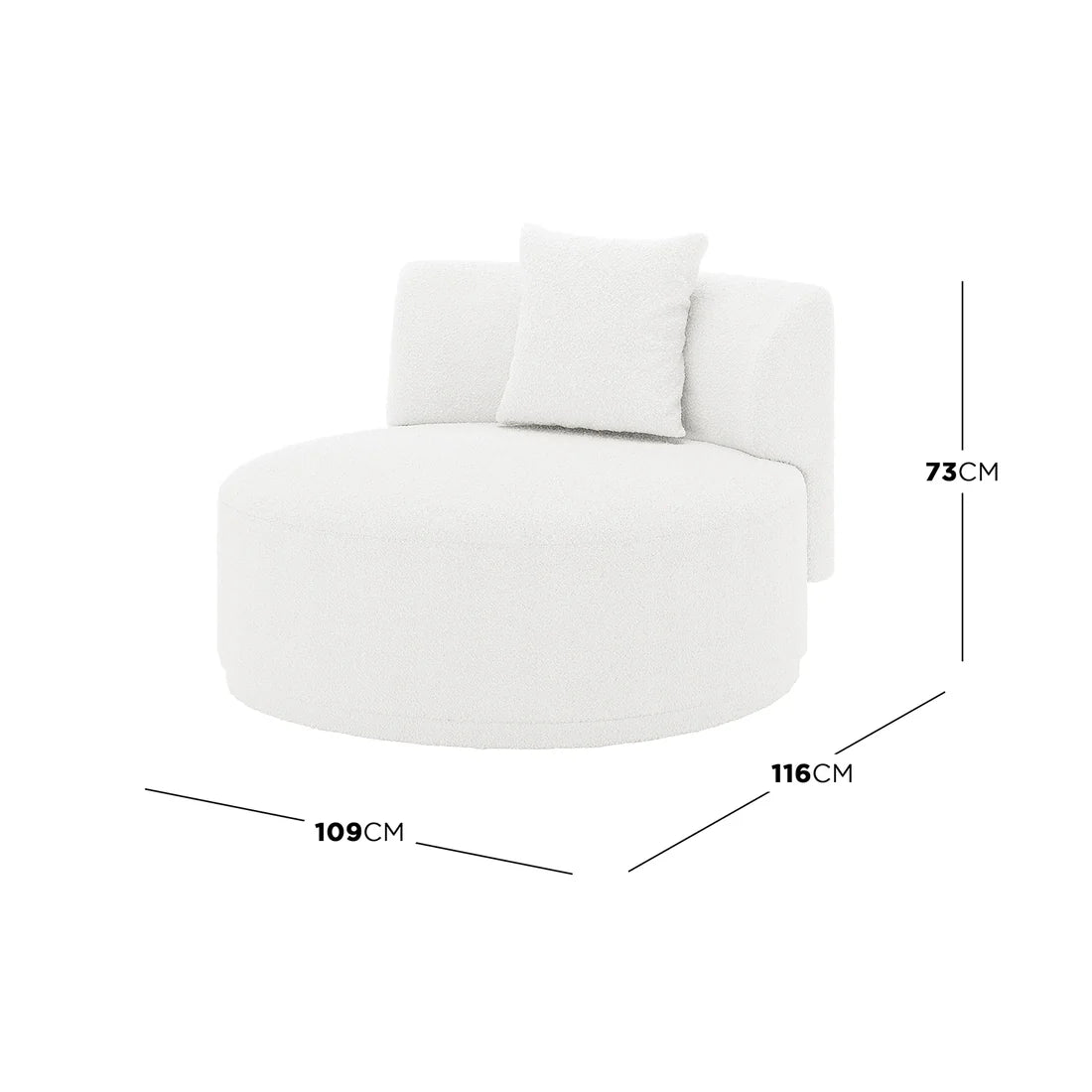 Beyond Living Lyana boucle sofa chair