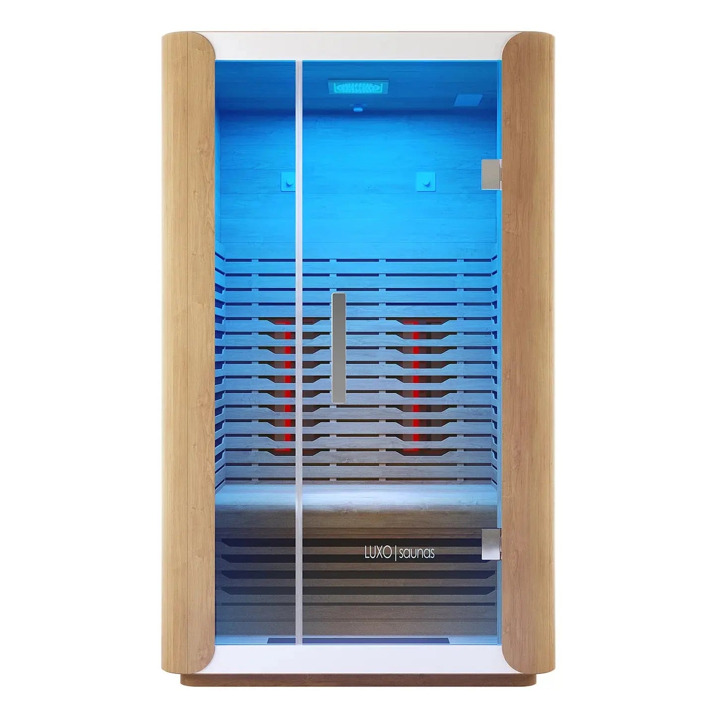 Beyond Living curved infrared sauna 2 person indoor