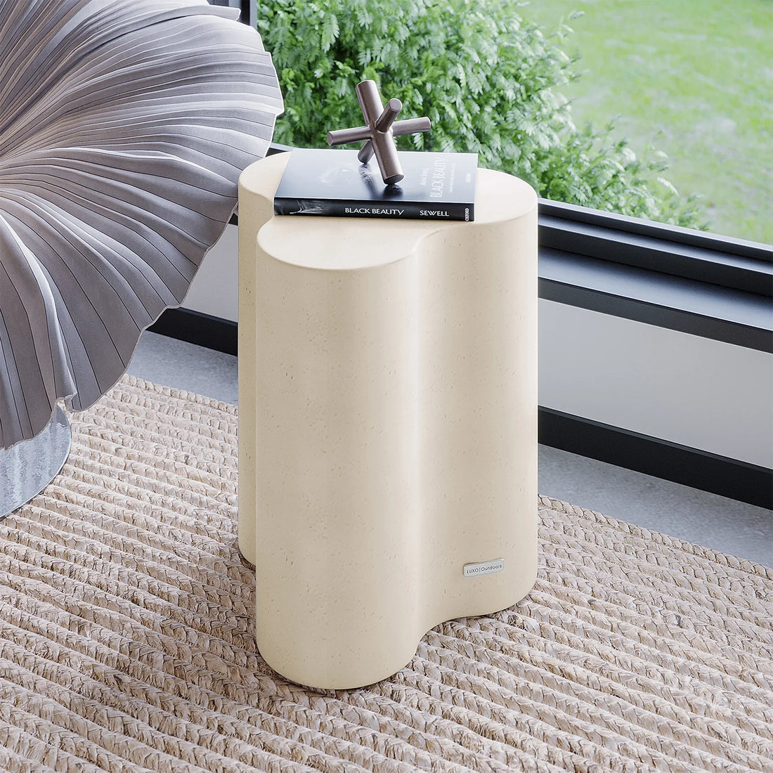 Beyond Living outdoor concrete side table for patio décor