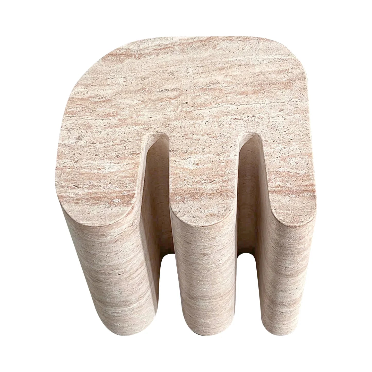Beyond Living outdoor concrete side table travertine finish