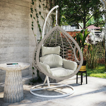 Beyond Living outdoor hanging egg chair for patio lounge