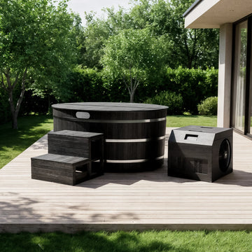 Beyond Living outdoor ice bath with chiller for cold therapy