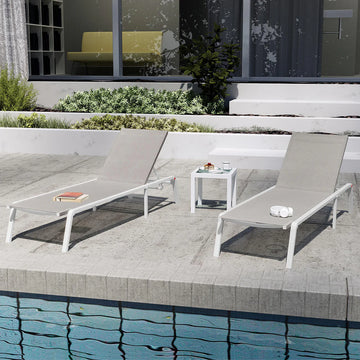 Beyond Living outdoor sunbed set for poolside lounging