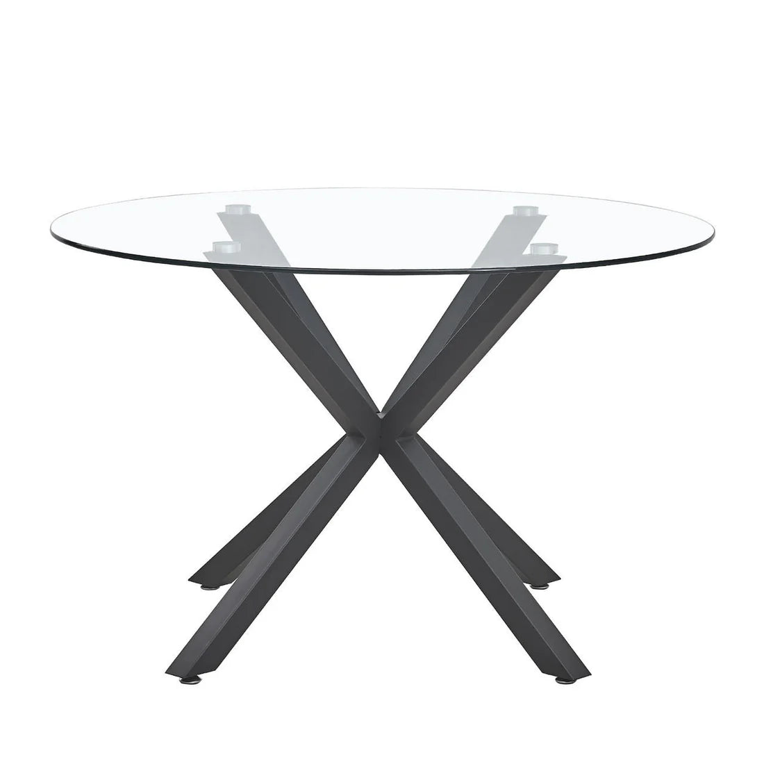 Black base glass dining table Australia