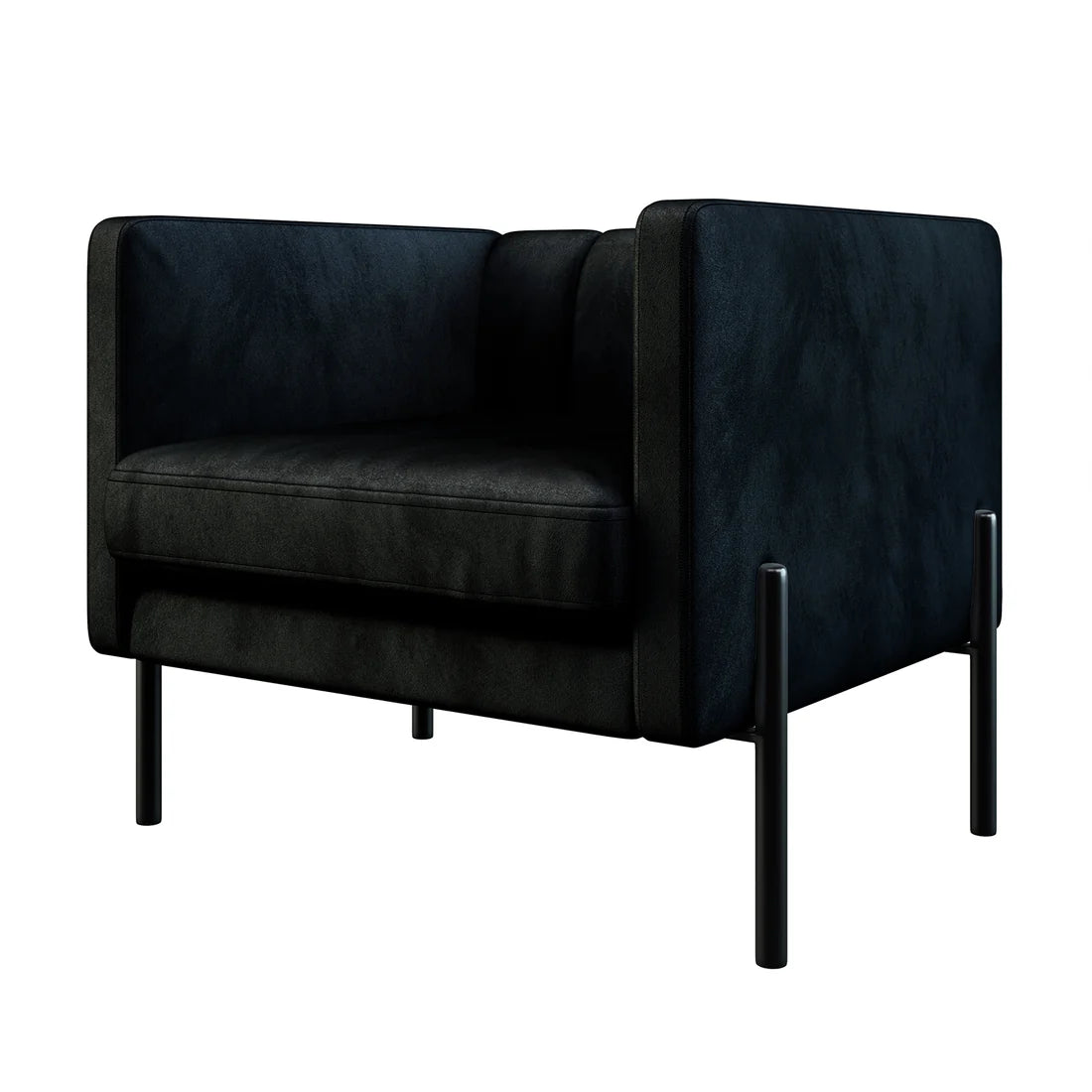 Avian velvet accent sofa Australia black steel legs