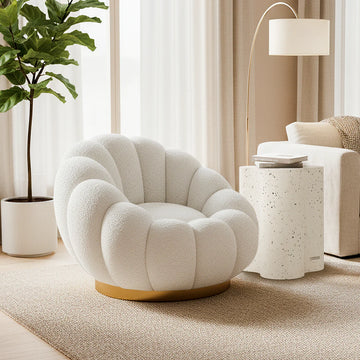 Boucle swivel accent chair Australia