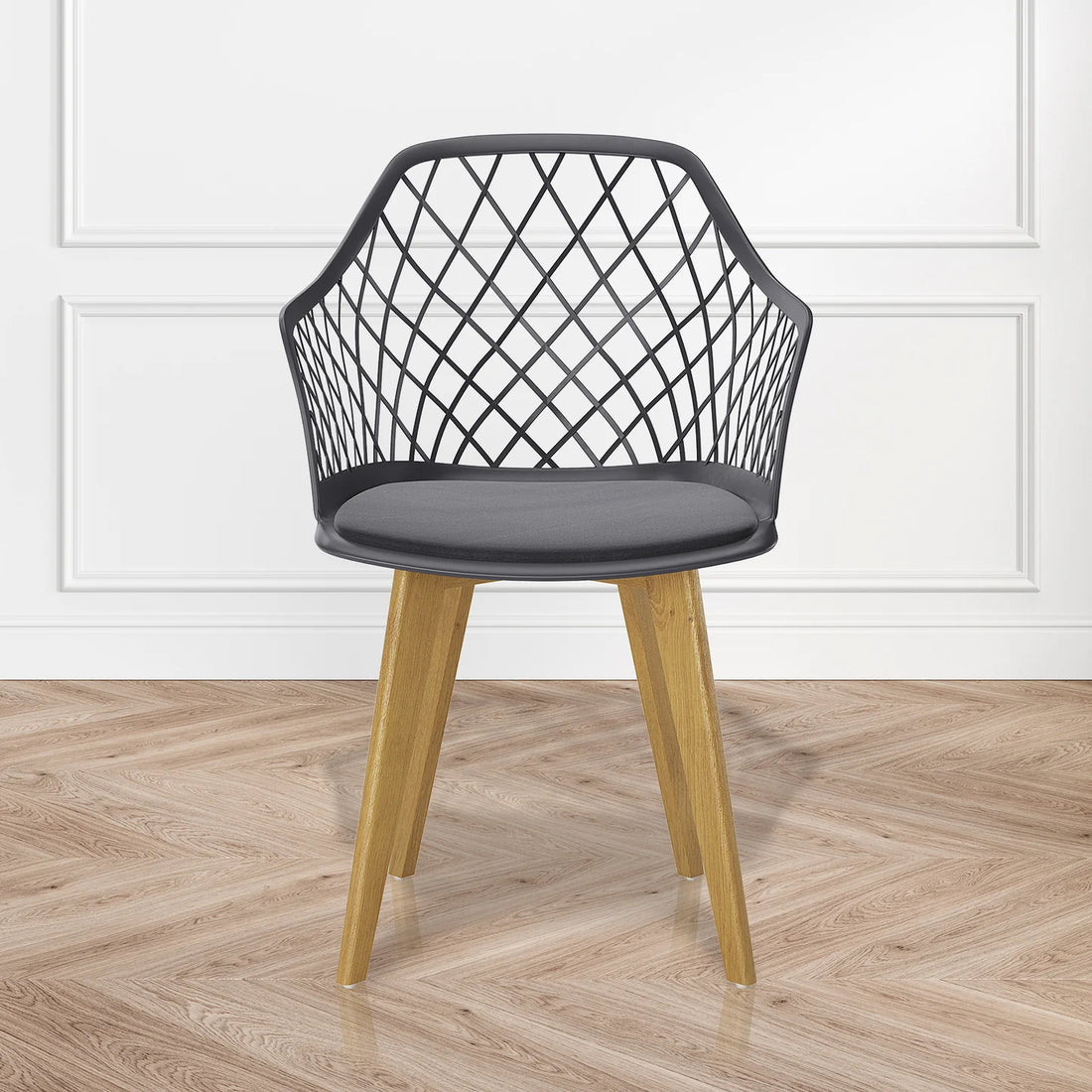 Dark charcoal beech dining chair set of 4 Australia