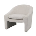 Chenille upholstered armchair Australia neutral tone