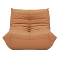 Claris caramel lounge sofa chair tufted