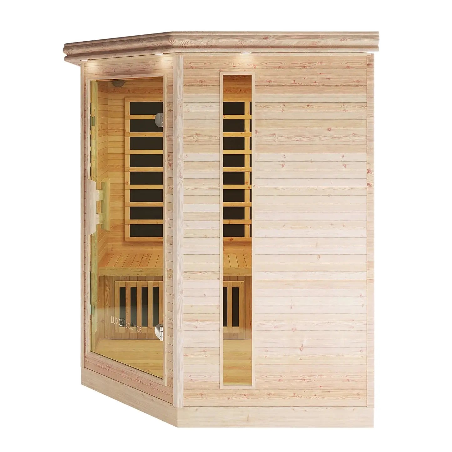 Compact 2 person outdoor sauna Australia premium pine wood